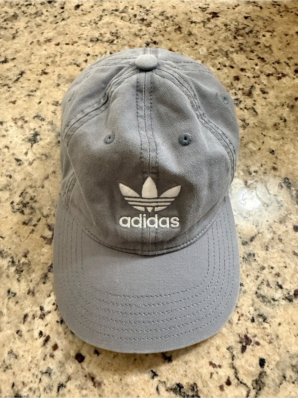 adidas Gray Trefoil Cotton Baseball Cap